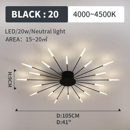 Plafondlamp Modern met Vuurwerk Design en Geïntegreerde LED