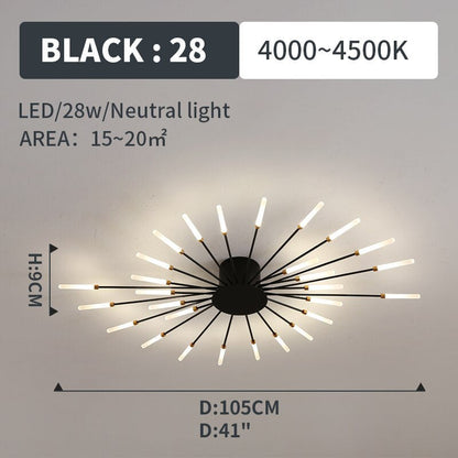 Plafondlamp Modern met Vuurwerk Design en Geïntegreerde LED