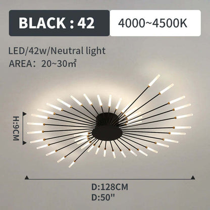 Plafondlamp Modern met Vuurwerk Design en Geïntegreerde LED