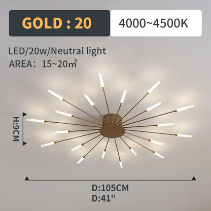 Plafondlamp Modern met Vuurwerk Design en Geïntegreerde LED