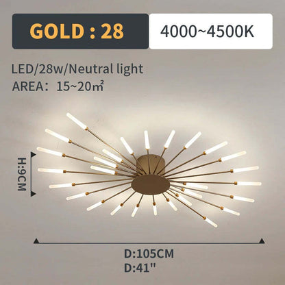 Plafondlamp Modern met Vuurwerk Design en Geïntegreerde LED