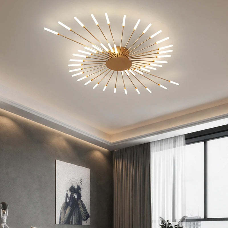 Plafondlamp Modern met Vuurwerk Design en Geïntegreerde LED