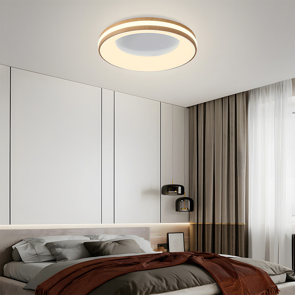 Plafondlamp Modern Rond met Geïntegreerde LED en Dubbele Ring