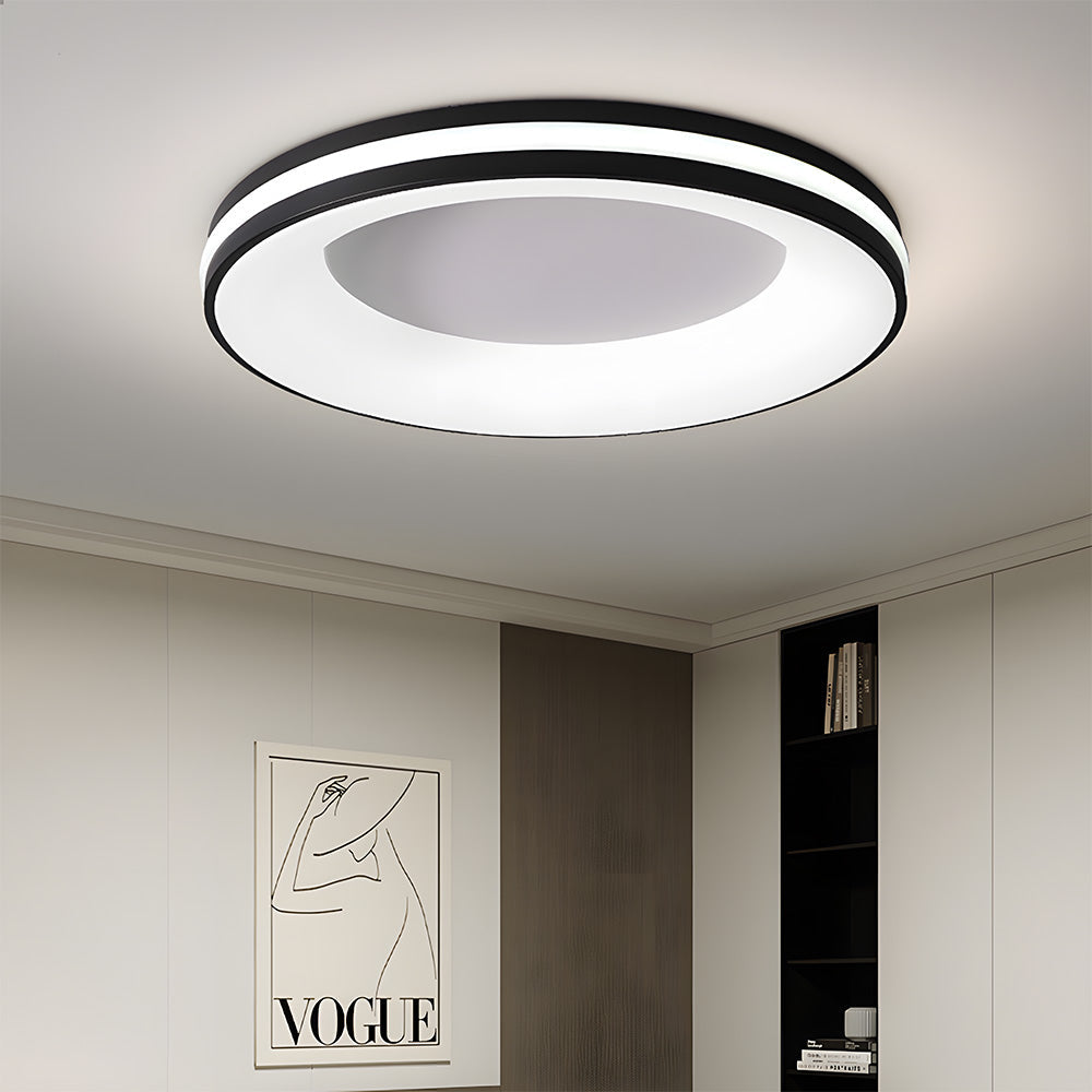 Plafondlamp Modern Rond met Geïntegreerde LED en Dubbele Ring