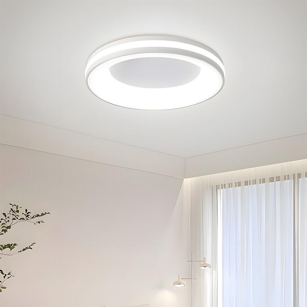 Plafondlamp Modern Rond met Geïntegreerde LED en Dubbele Ring