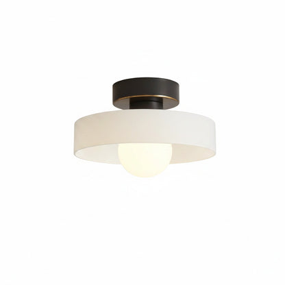 Plafondlamp Modern Rond met Glazen Bol en Schijfkap