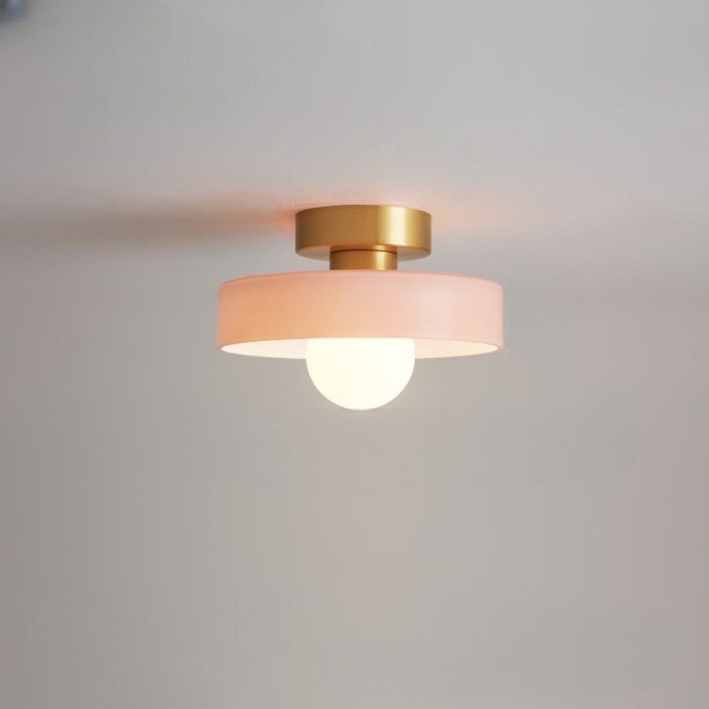 Plafondlamp Modern Rond met Glazen Bol en Schijfkap