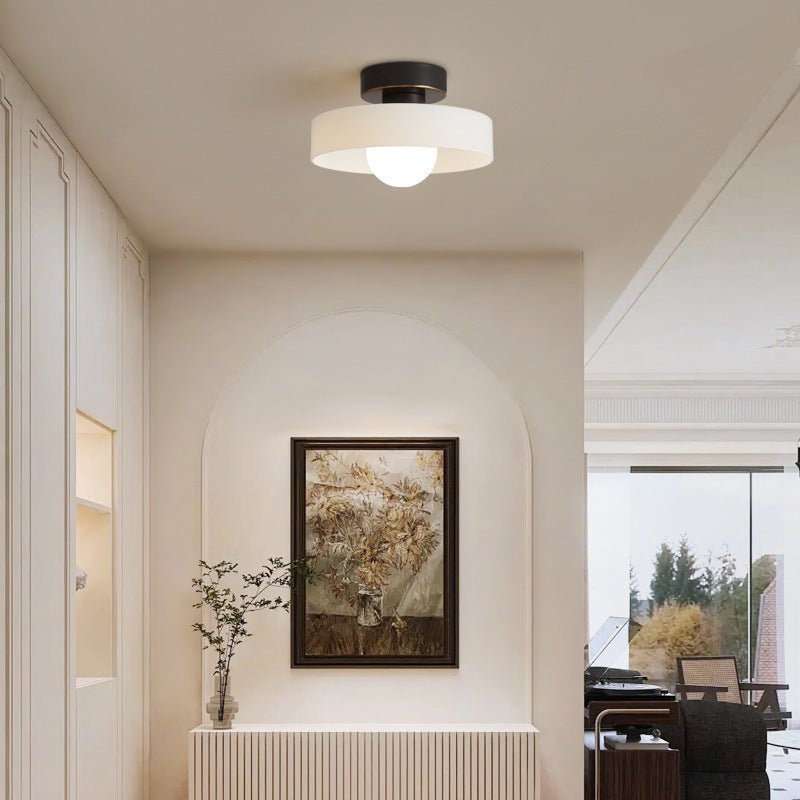 Plafondlamp Modern Rond met Glazen Bol en Schijfkap