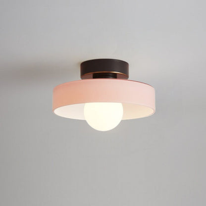 Plafondlamp Modern Rond met Glazen Bol en Schijfkap