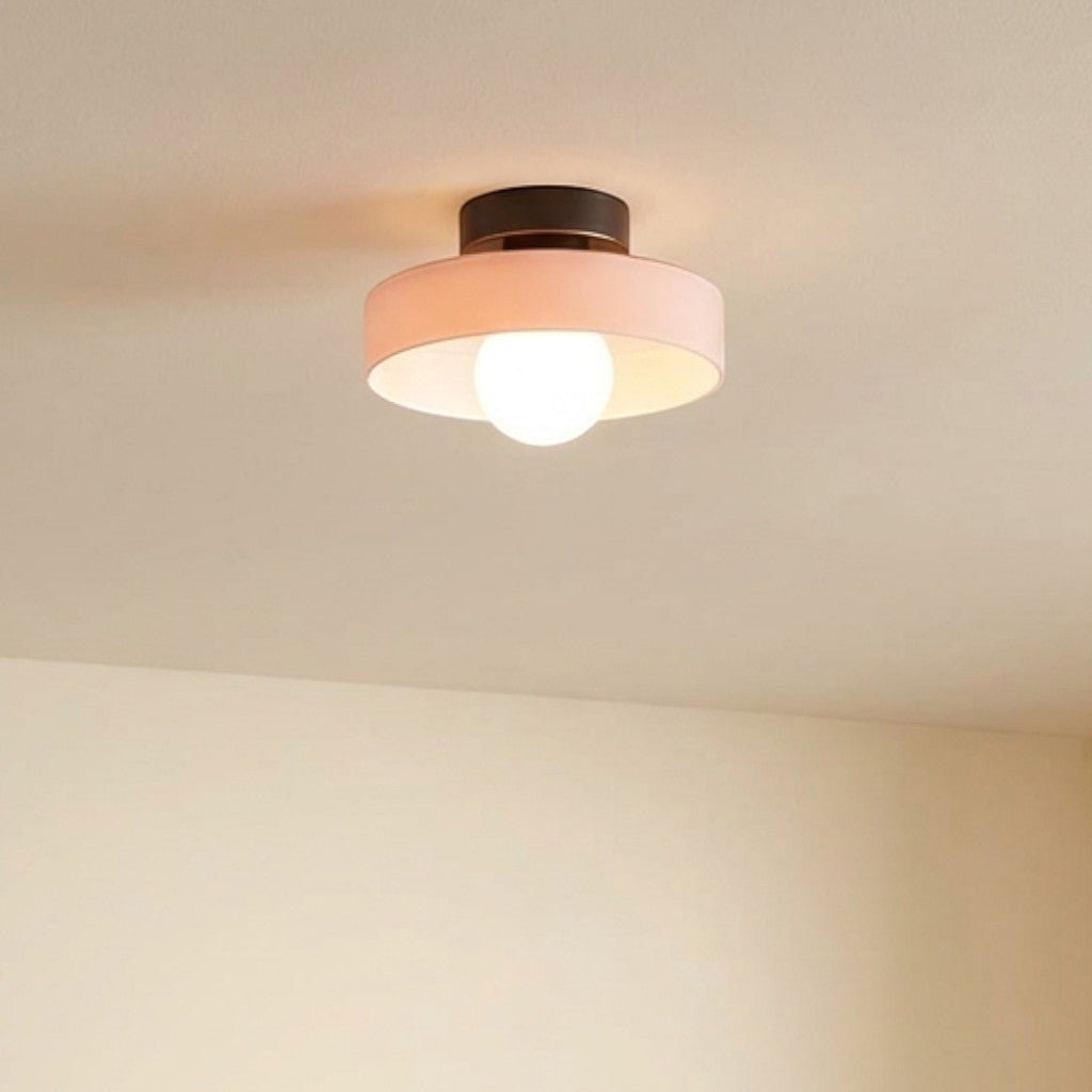 Plafondlamp Modern Rond met Glazen Bol en Schijfkap