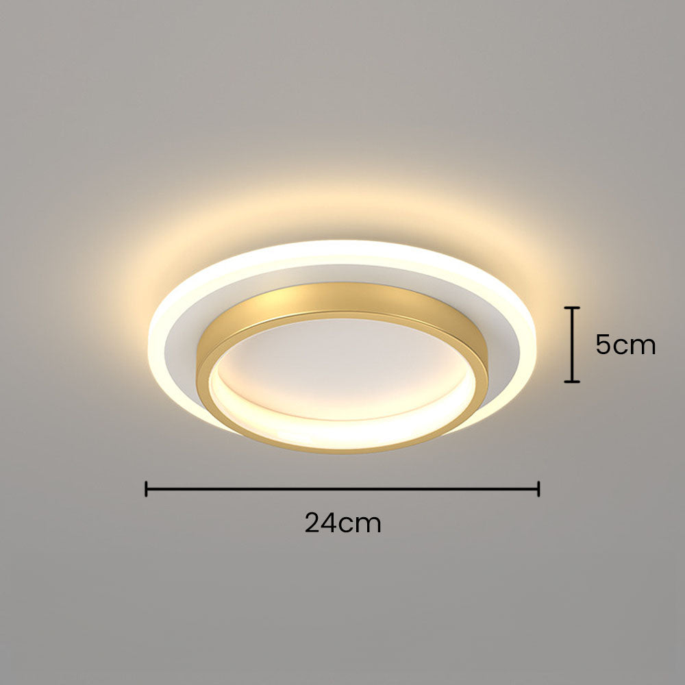 Plafondlamp Moderne LED met Dubbele Ring en Ronde Vorm