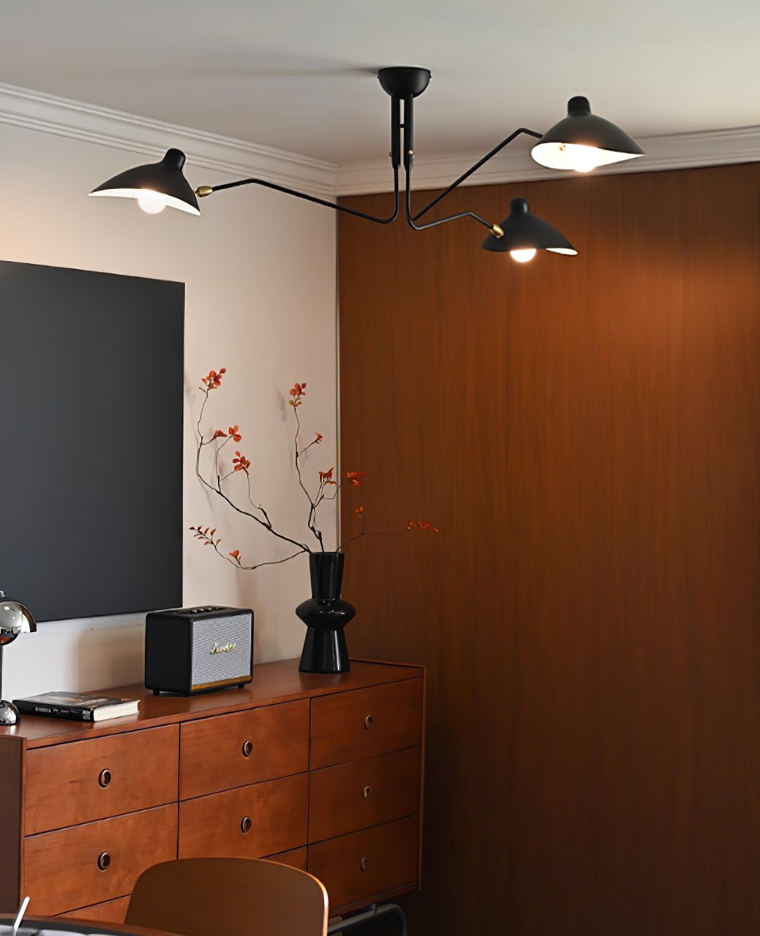 Plafondlamp Retro met Meerdere Armen en Verstelbare Spots