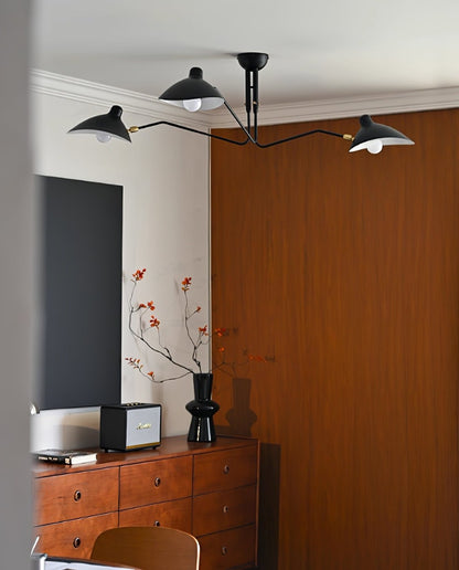 Plafondlamp Retro met Meerdere Armen en Verstelbare Spots