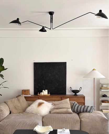 Plafondlamp Retro met Meerdere Armen en Verstelbare Spots