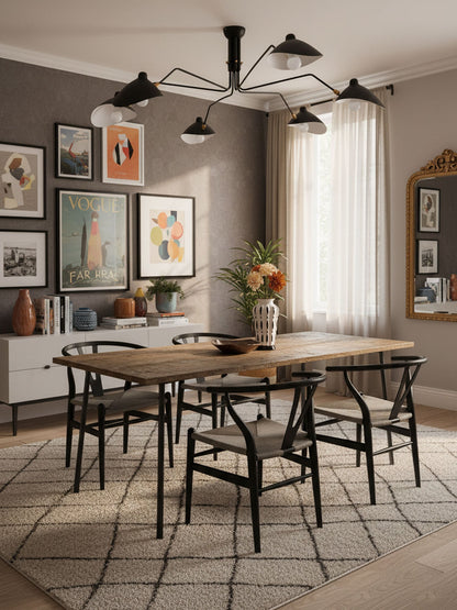 Plafondlamp Retro met Meerdere Armen en Verstelbare Spots