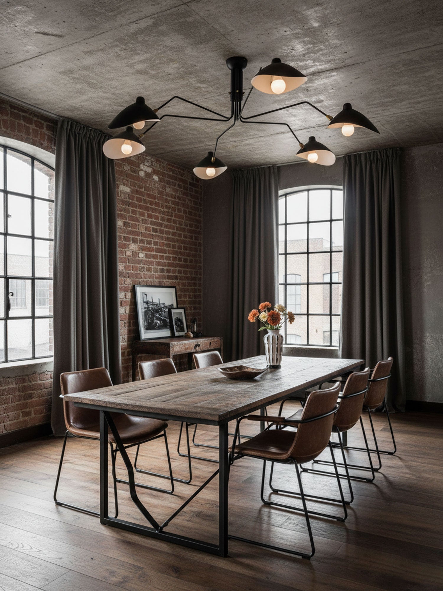 Plafondlamp Retro met Meerdere Armen en Verstelbare Spots