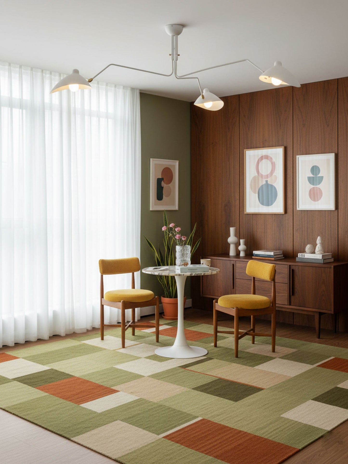 Plafondlamp Retro met Meerdere Armen en Verstelbare Spots