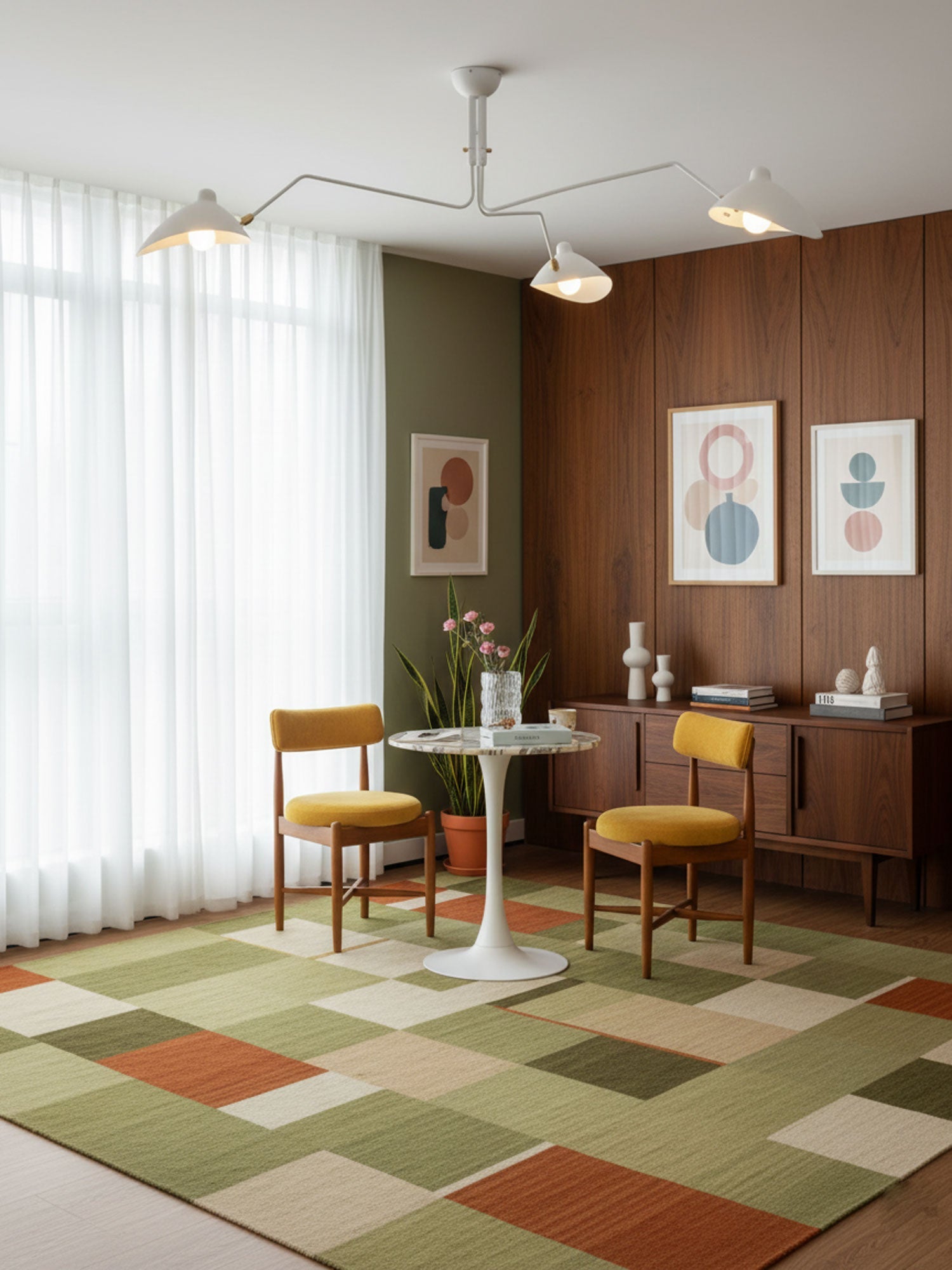 Plafondlamp Retro met Meerdere Armen en Verstelbare Spots