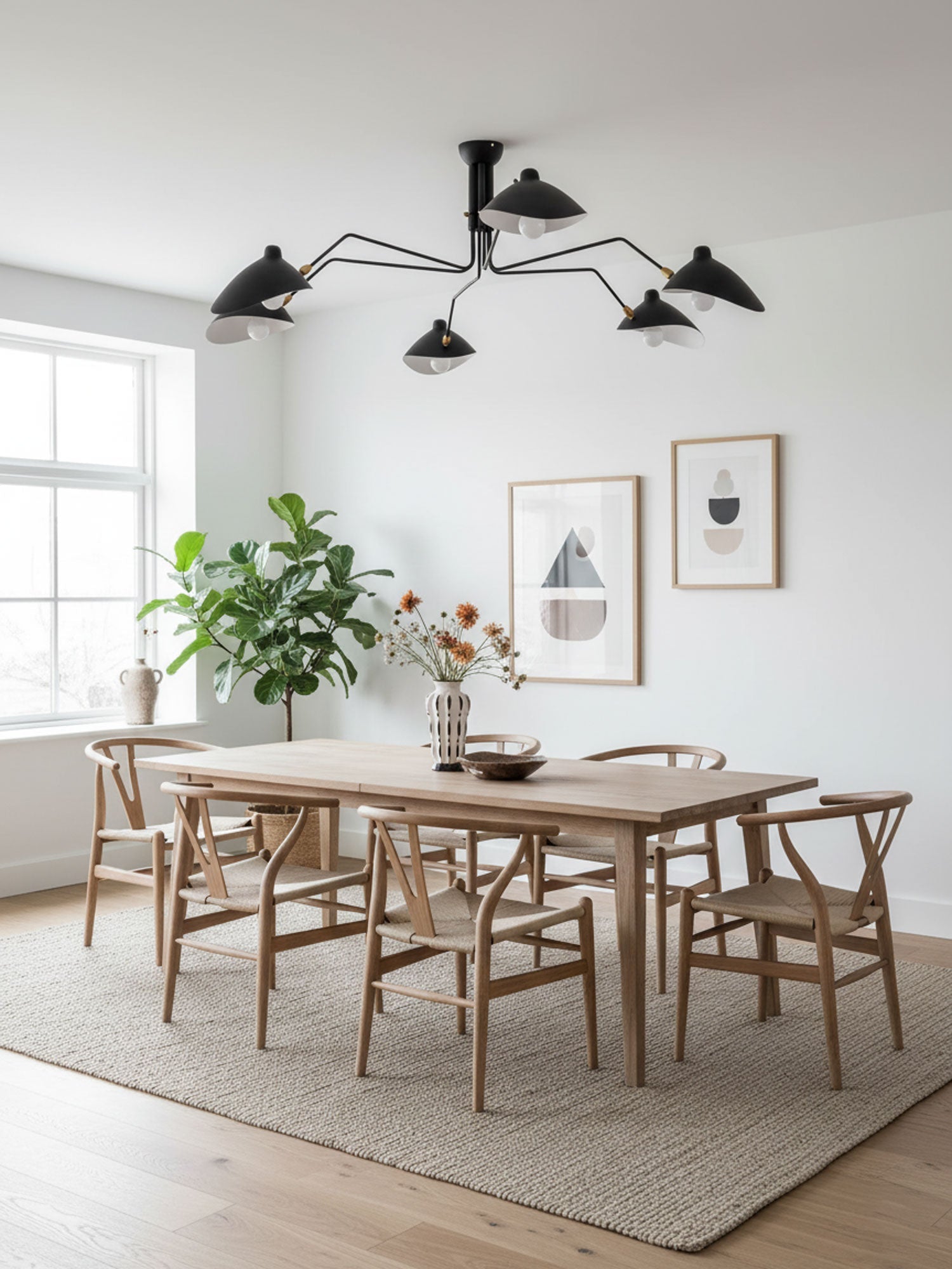 Plafondlamp Retro met Meerdere Armen en Verstelbare Spots