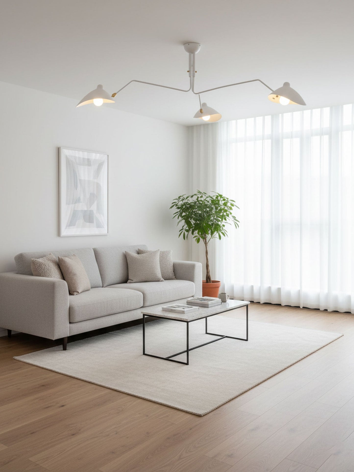 Plafondlamp Retro met Meerdere Armen en Verstelbare Spots