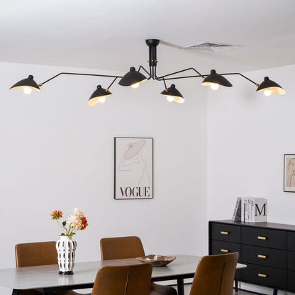 Plafondlamp Retro met Meerdere Armen en Verstelbare Spots