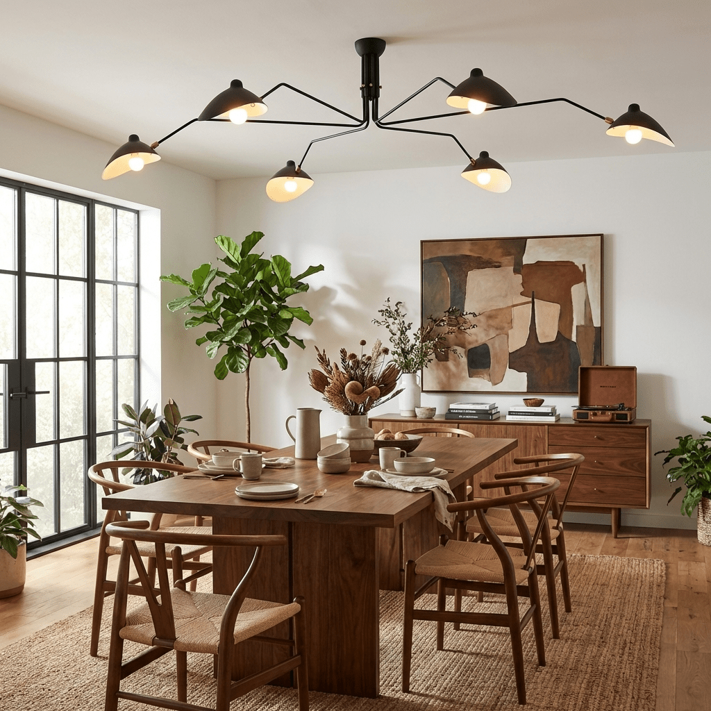 Plafondlamp Retro met Meerdere Armen en Verstelbare Spots