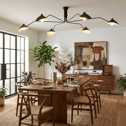 Plafondlamp Retro met Meerdere Armen en Verstelbare Spots