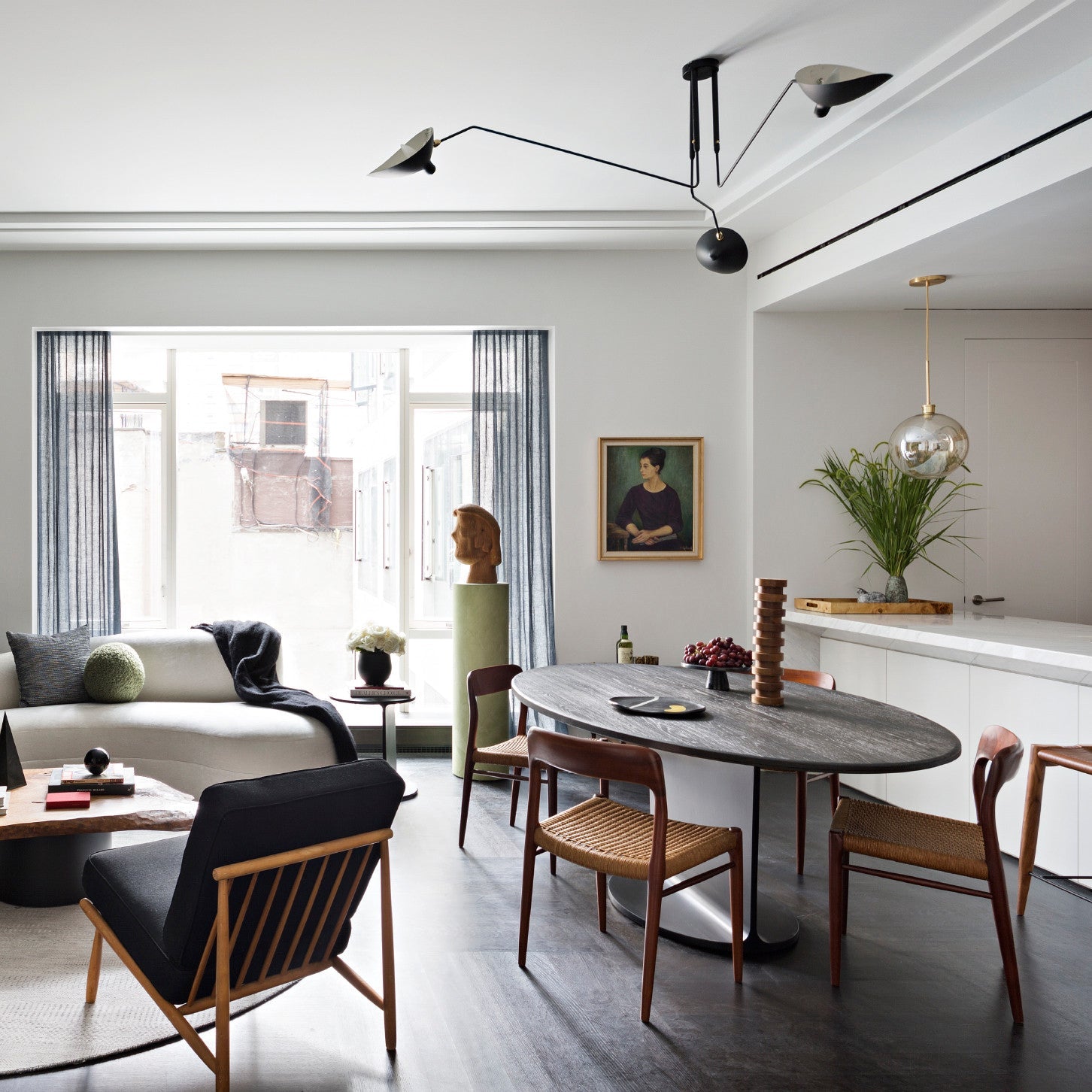 Plafondlamp Retro met Meerdere Armen en Verstelbare Spots