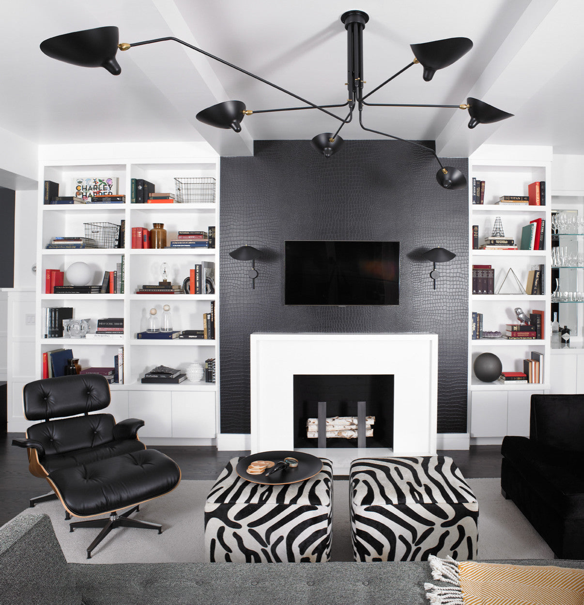 Plafondlamp Retro met Meerdere Armen en Verstelbare Spots