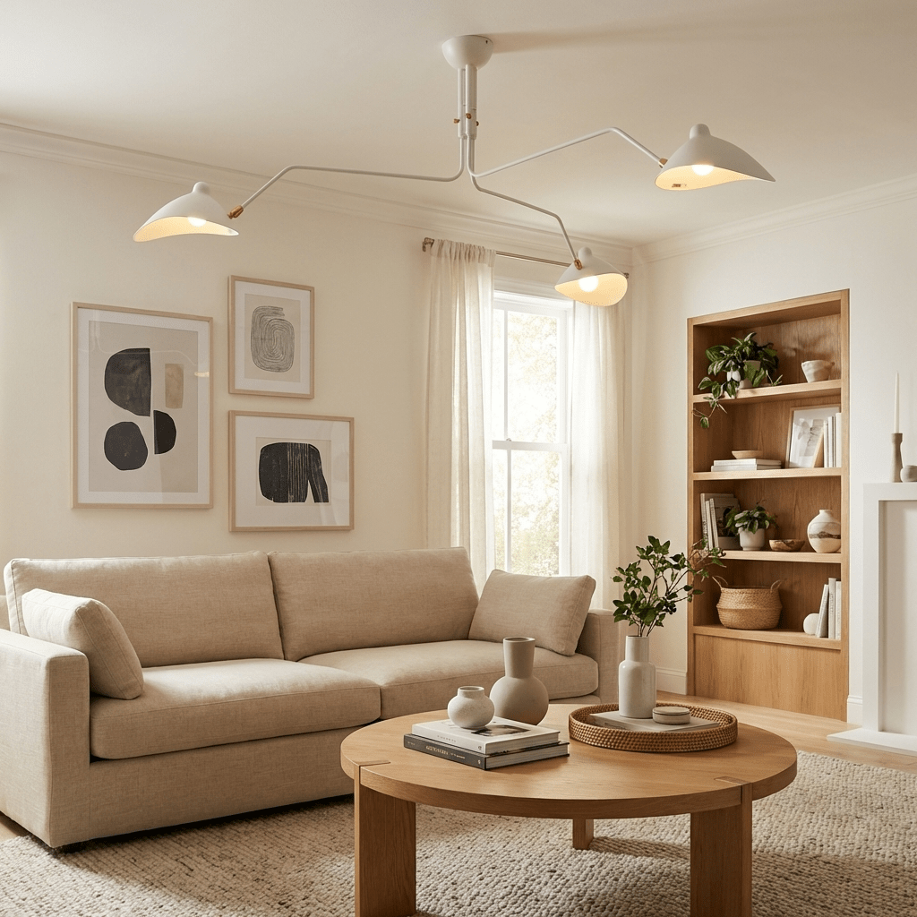 Plafondlamp Retro met Meerdere Armen en Verstelbare Spots