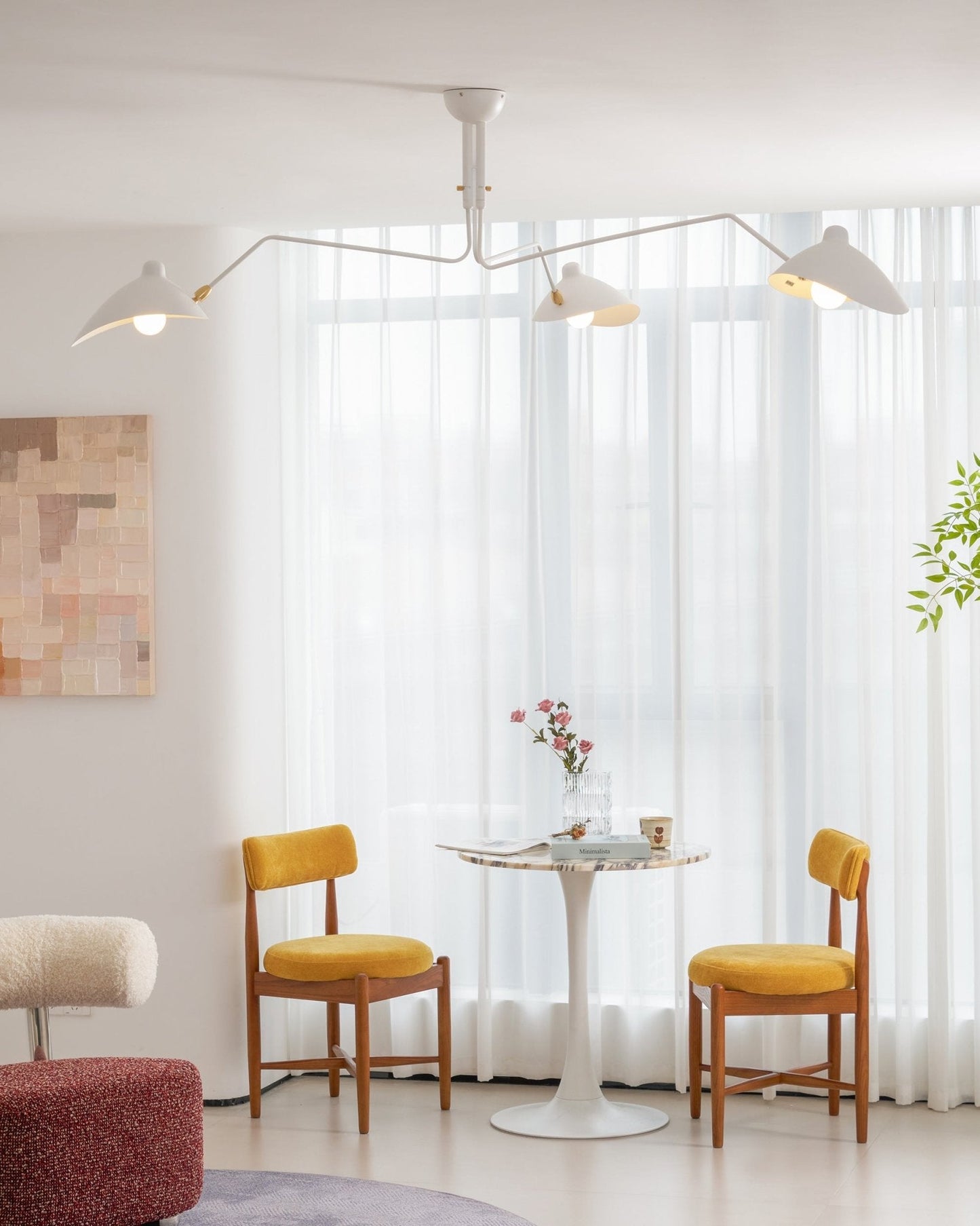 Plafondlamp Retro met Meerdere Armen en Verstelbare Spots