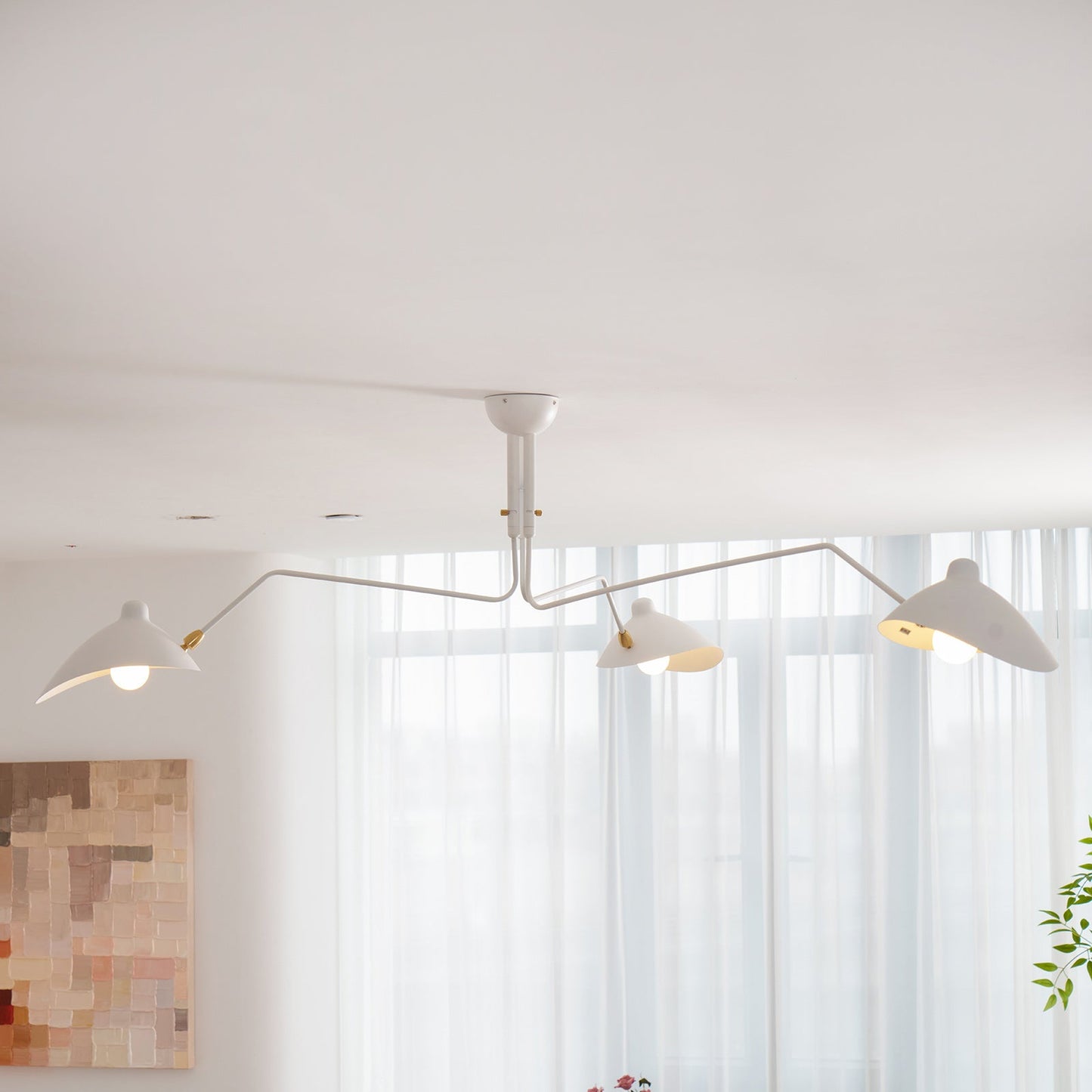 Plafondlamp Retro met Meerdere Armen en Verstelbare Spots