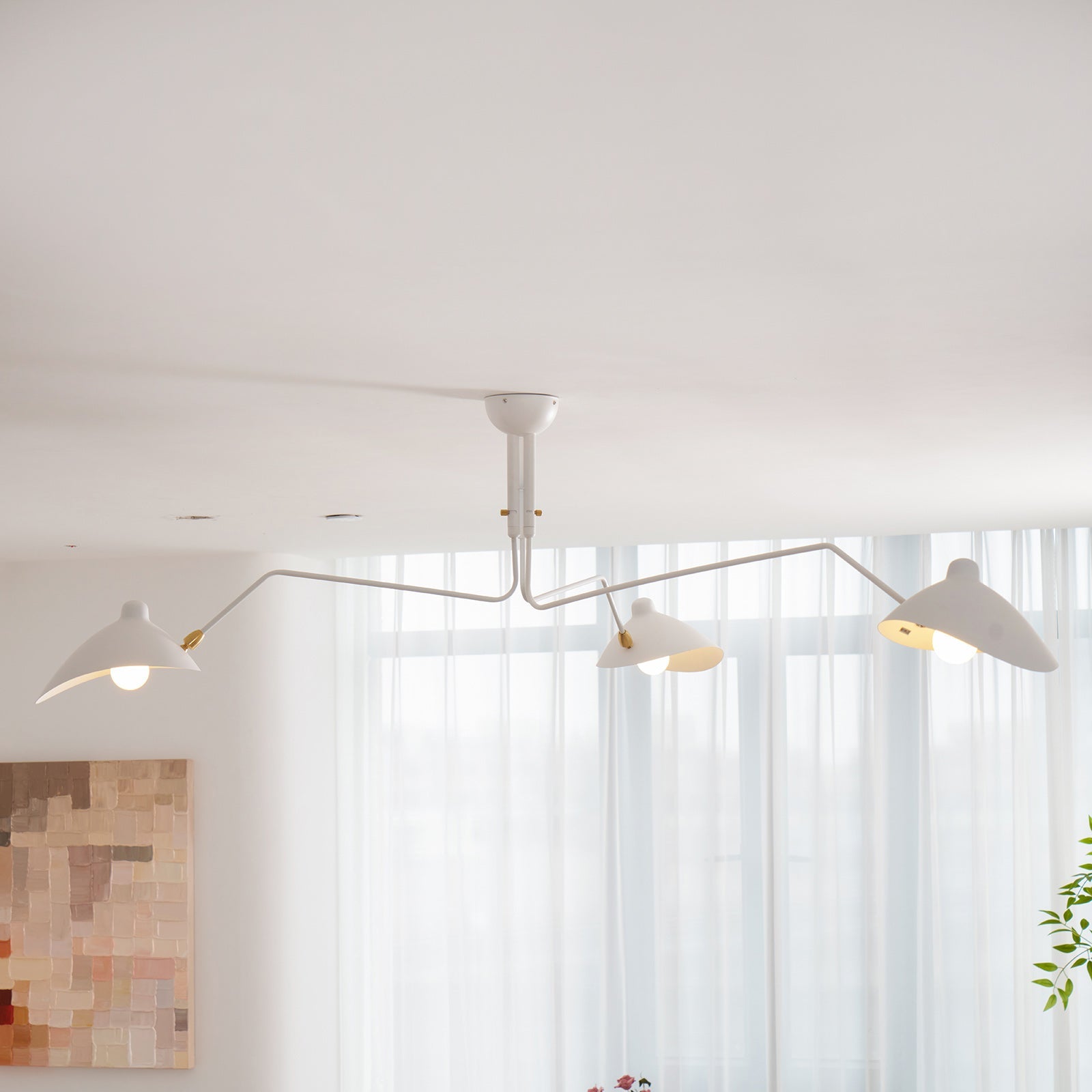 Plafondlamp Retro met Meerdere Armen en Verstelbare Spots