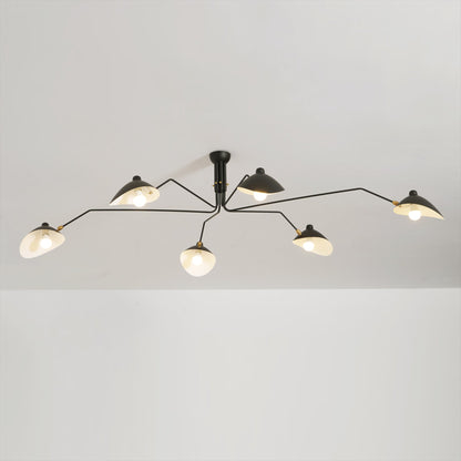 Plafondlamp Retro met Meerdere Armen en Verstelbare Spots