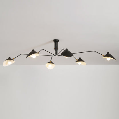 Plafondlamp Retro met Meerdere Armen en Verstelbare Spots