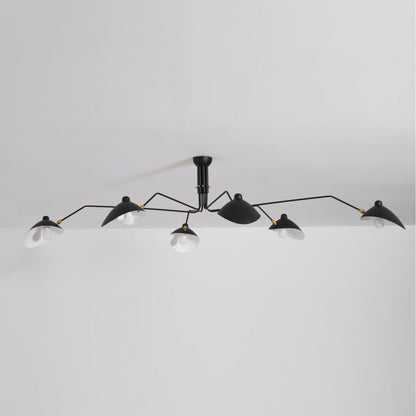 Plafondlamp Retro met Meerdere Armen en Verstelbare Spots
