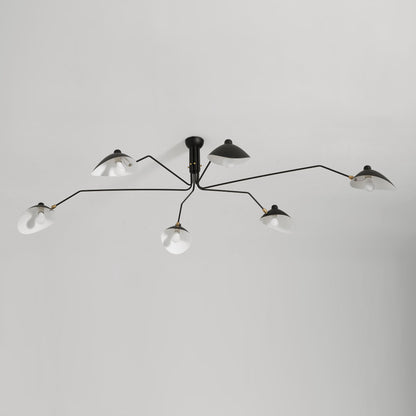 Plafondlamp Retro met Meerdere Armen en Verstelbare Spots