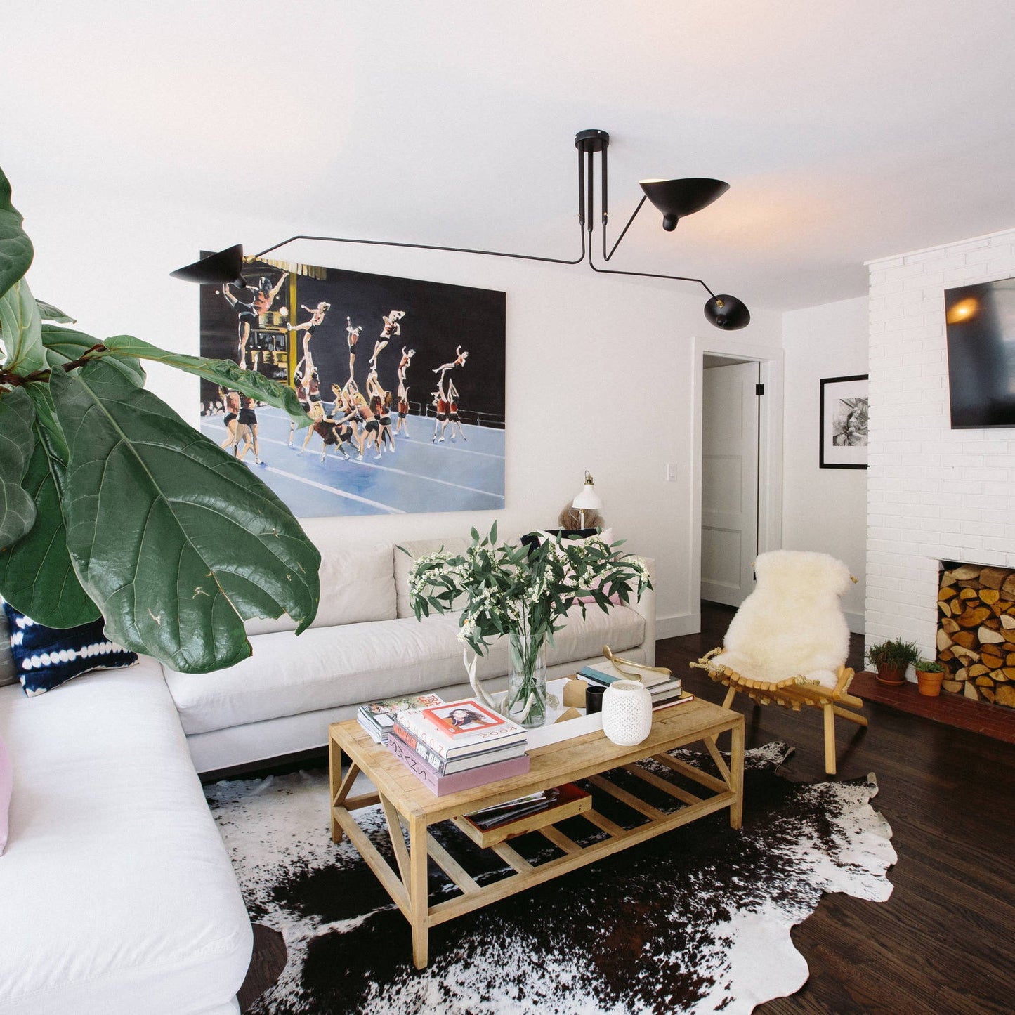 Plafondlamp Retro met Meerdere Armen en Verstelbare Spots
