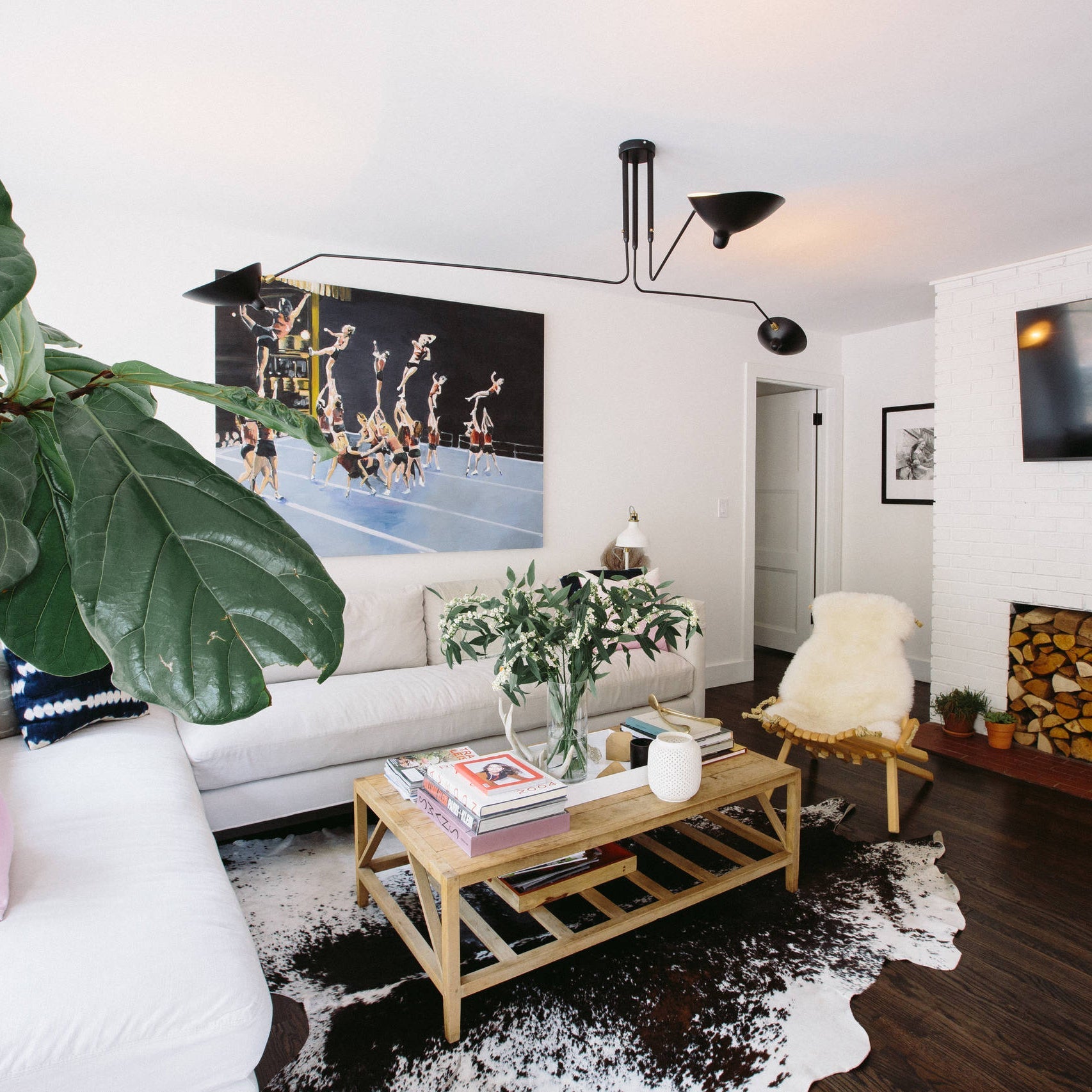 Plafondlamp Retro met Meerdere Armen en Verstelbare Spots