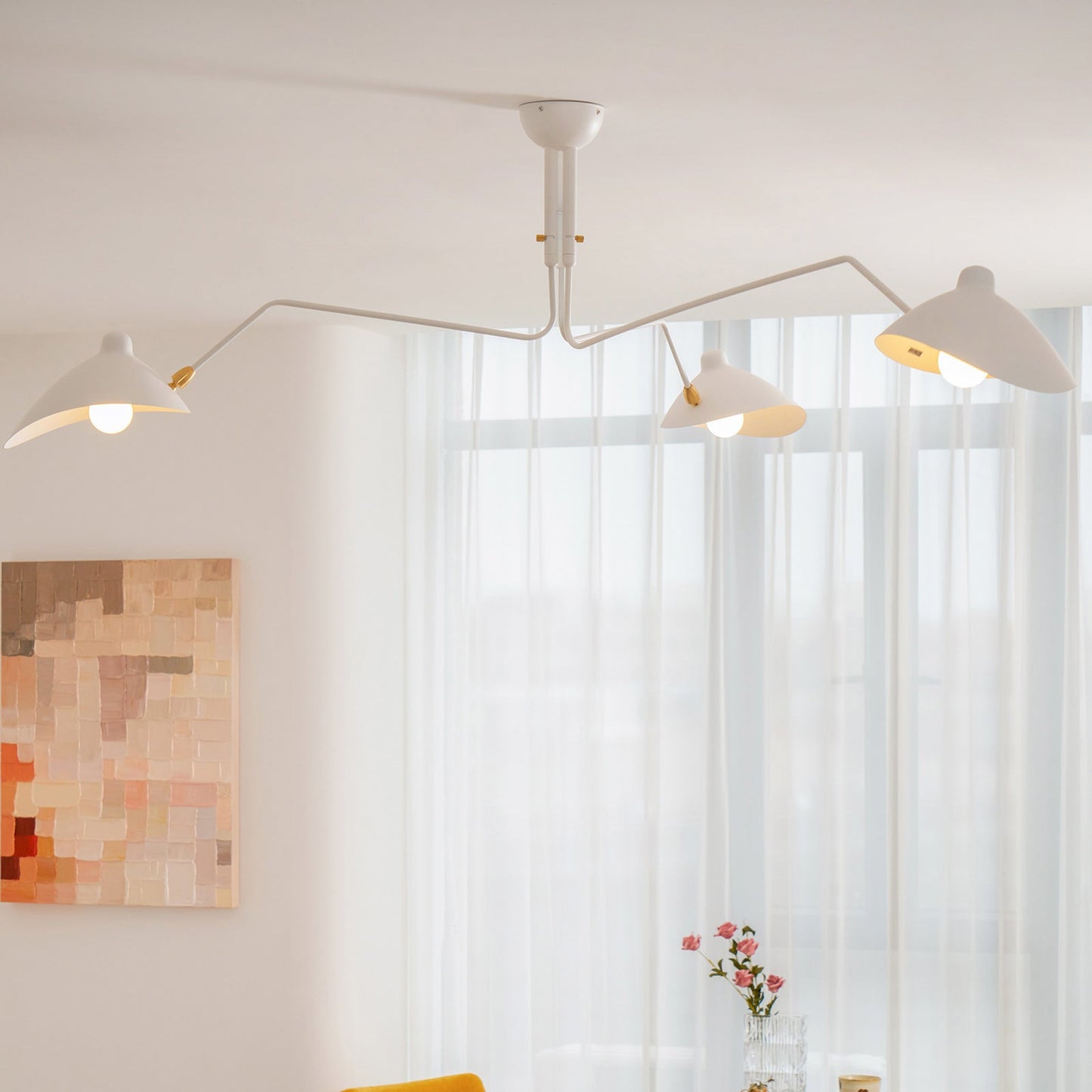Plafondlamp Retro met Meerdere Armen en Verstelbare Spots