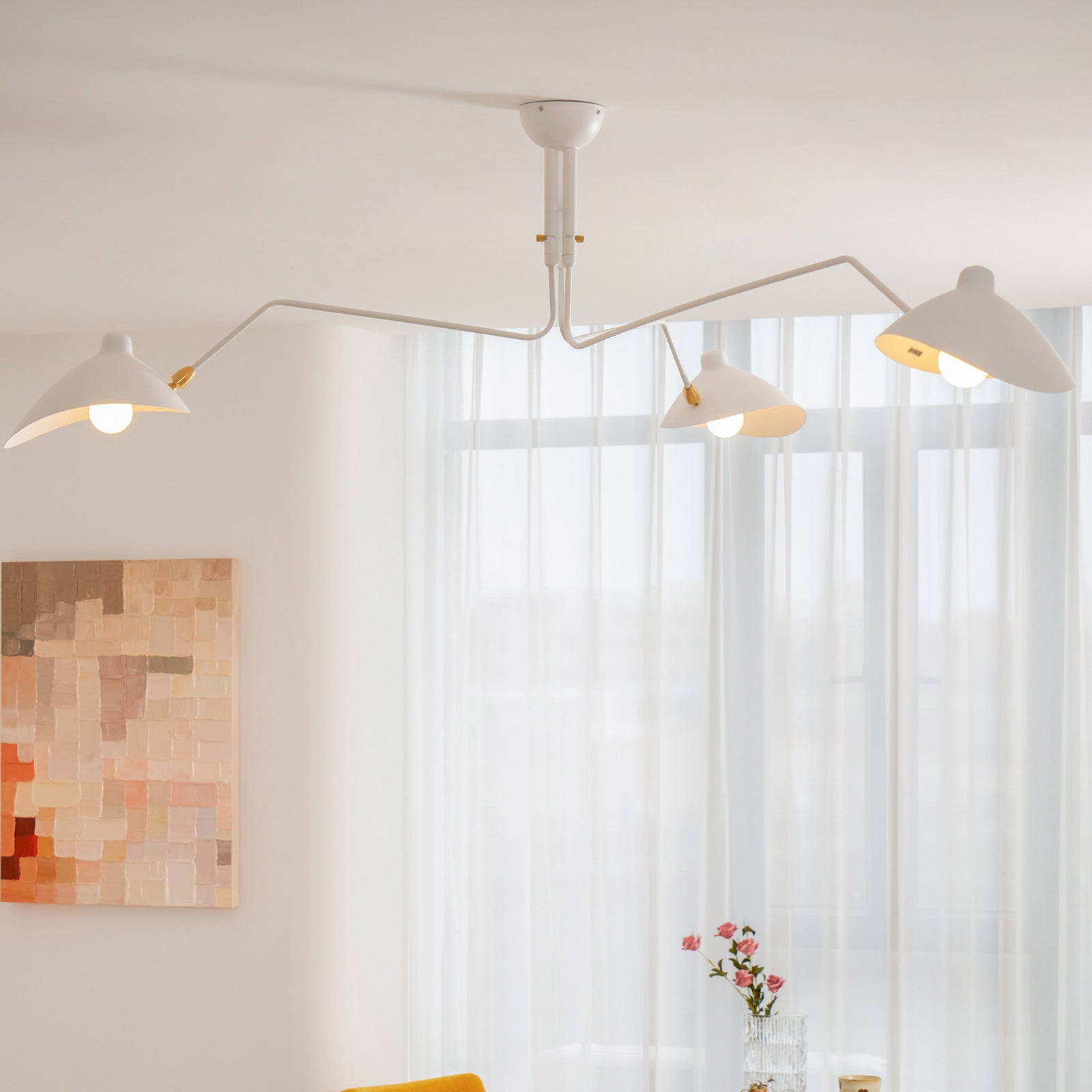 Plafondlamp Retro met Meerdere Armen en Verstelbare Spots