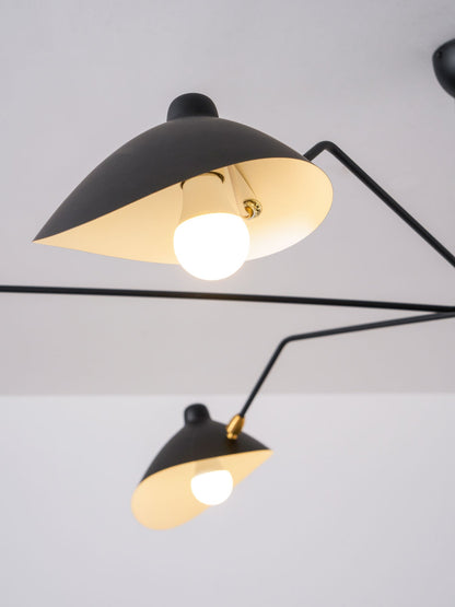 Plafondlamp Retro met Meerdere Armen en Verstelbare Spots