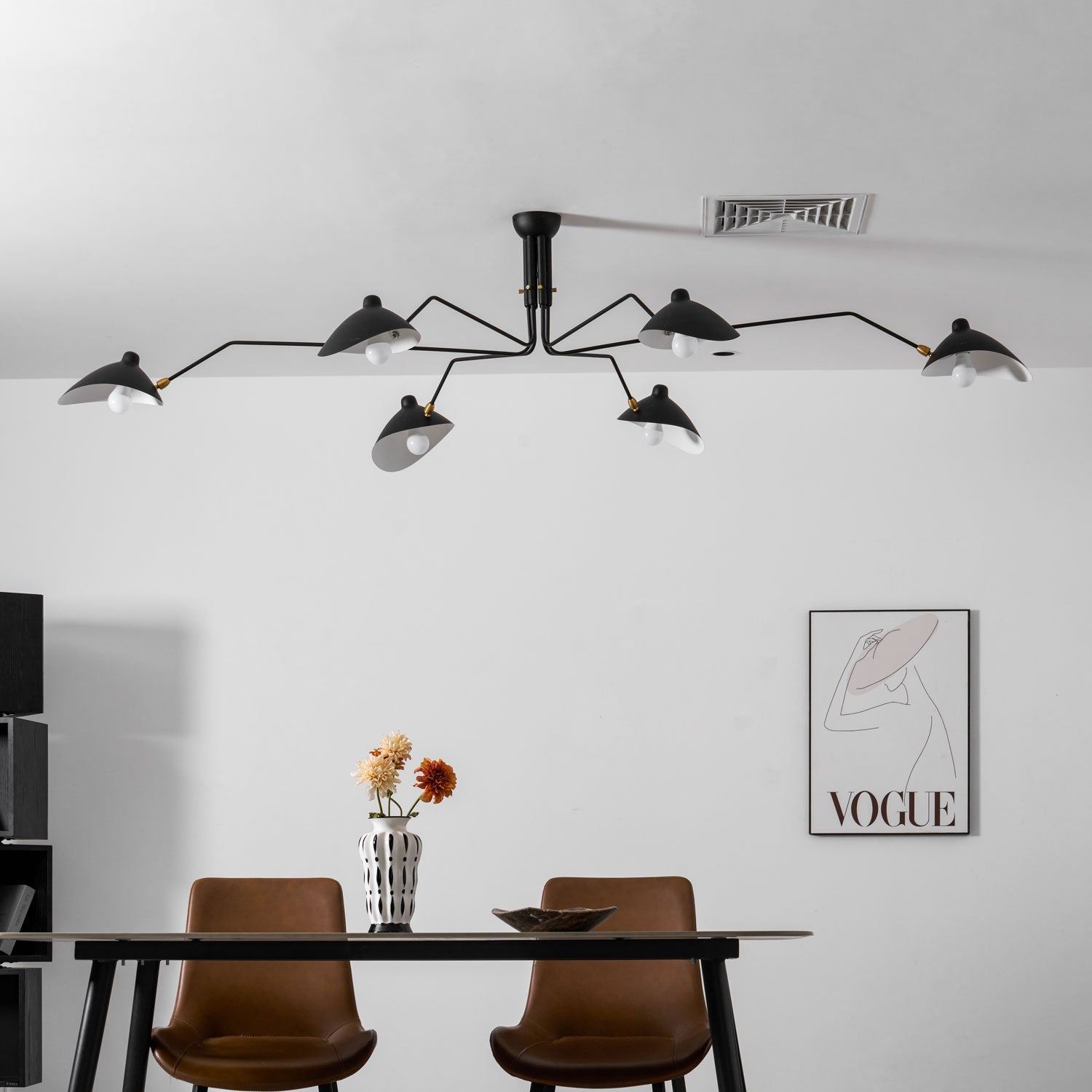 Plafondlamp Retro met Meerdere Armen en Verstelbare Spots