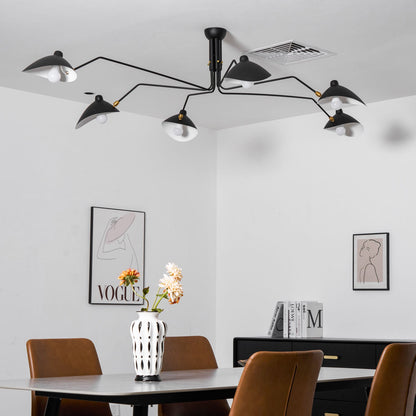 Plafondlamp Retro met Meerdere Armen en Verstelbare Spots ##POS:94##