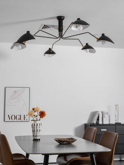 Plafondlamp Retro met Meerdere Armen en Verstelbare Spots