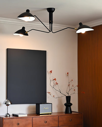 Plafondlamp Retro met Meerdere Armen en Verstelbare Spots