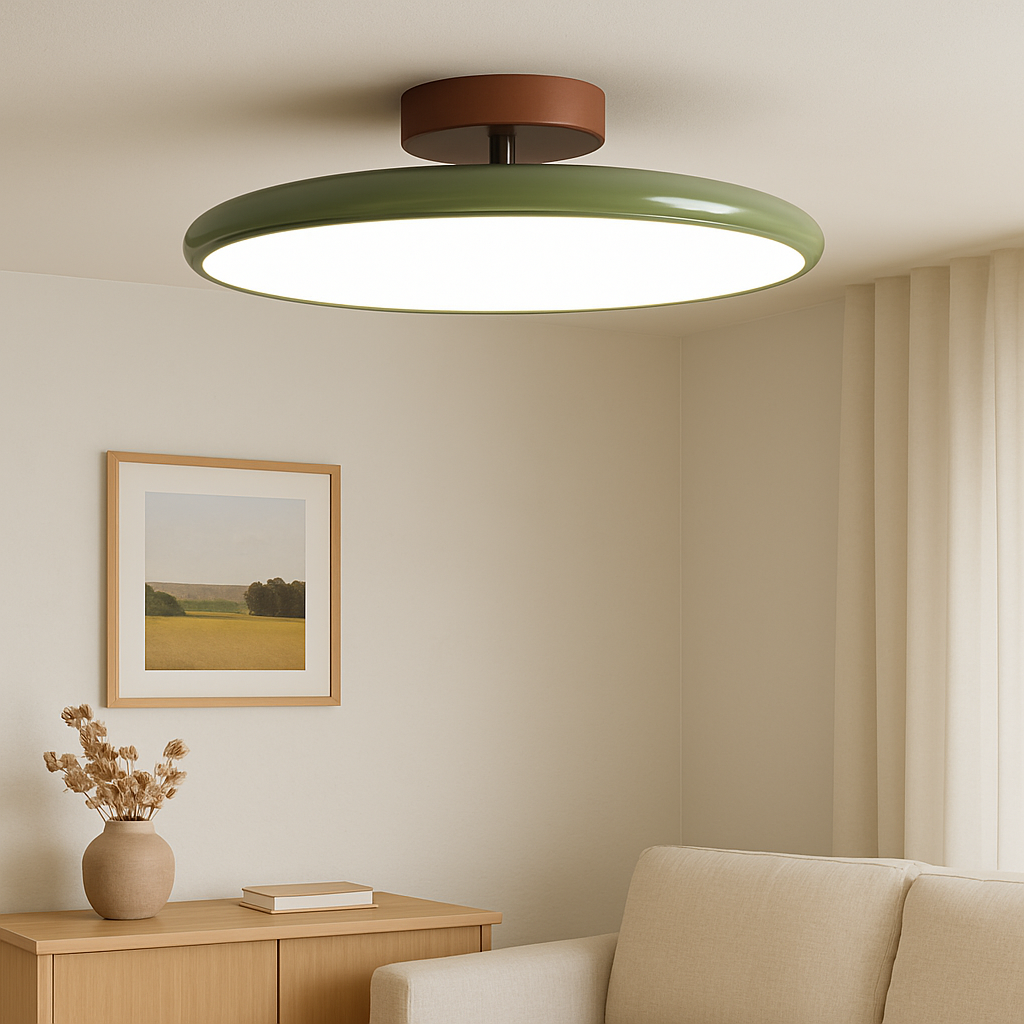 Plafondlamp Retro met Ronde Schijf en Geïntegreerde LED