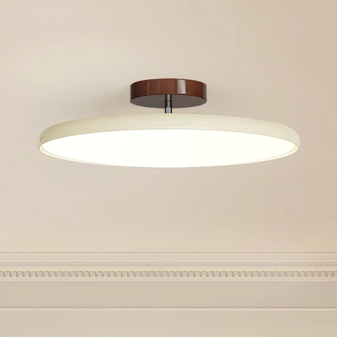 Plafondlamp Retro met Ronde Schijf en Geïntegreerde LED
