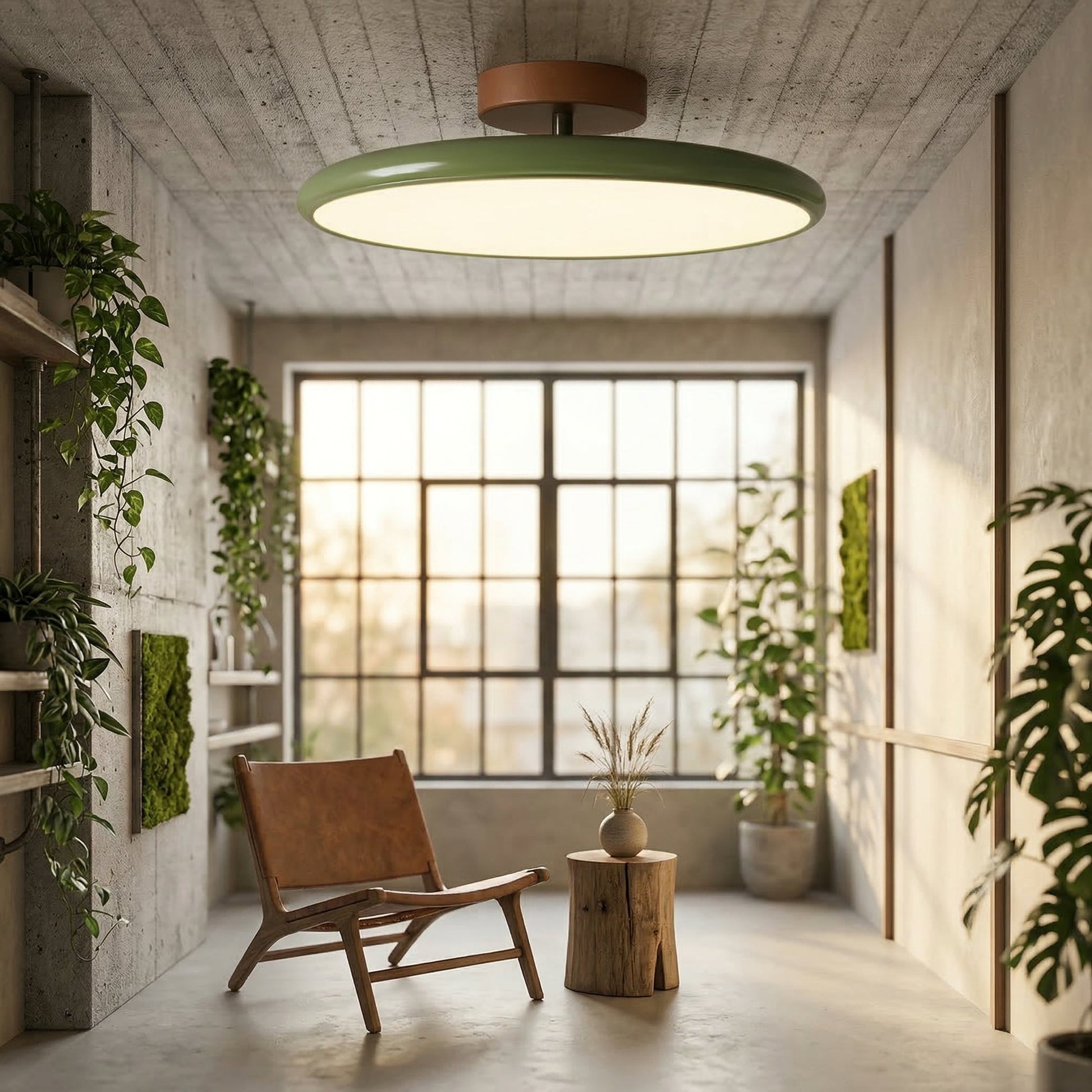 Plafondlamp Retro met Ronde Schijf en Geïntegreerde LED