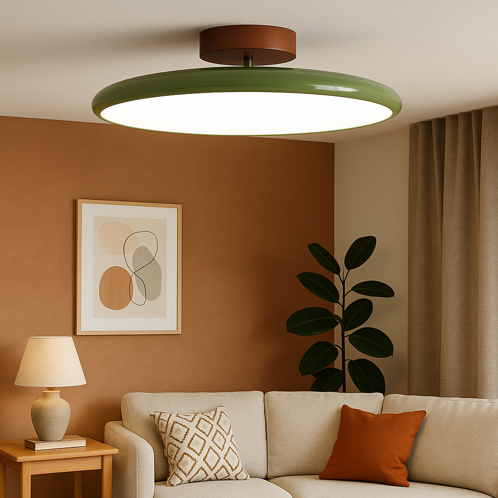 Plafondlamp Retro met Ronde Schijf en Geïntegreerde LED